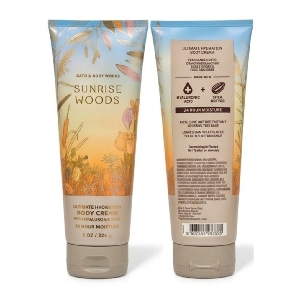 Bath & Body‎ Works SUNRISE WOODS Ultimate Hydration Body Cream 8oz RARE Retired